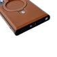 Magnetic Leather Phone Case with Kickstand and Wireless Charging Compatibility