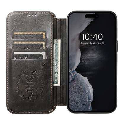 Executive Leather Wallet Case – MagSafe Compatible, Impact Protection