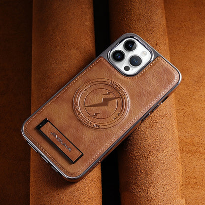 Premium Leather Magnetic Phone Case with Built-in Stand