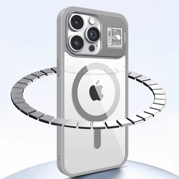 Magnetic Clear Phone Case with Dual Kickstands and Portable Photography