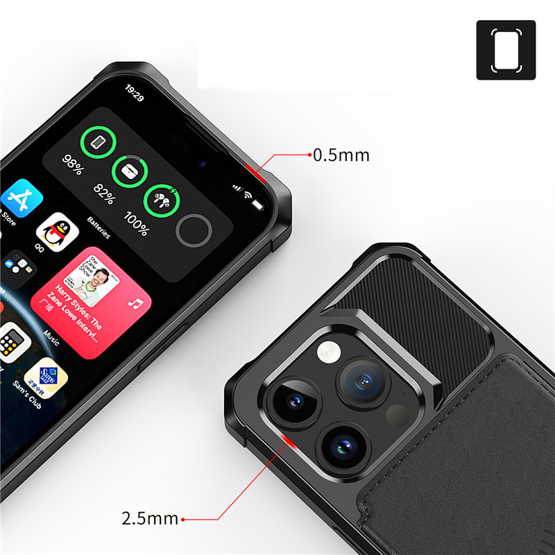 Multi-Function Wallet Phone Case – Shockproof Cover with Card Slots