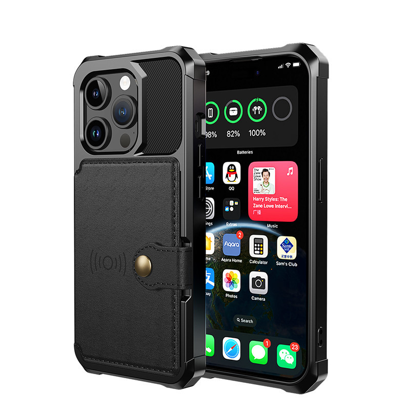 Multi-Function Wallet Phone Case – Shockproof Cover with Card Slots