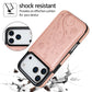 Embossed Butterfly Flower Wallet Case with Card Holder Stand for iPhone