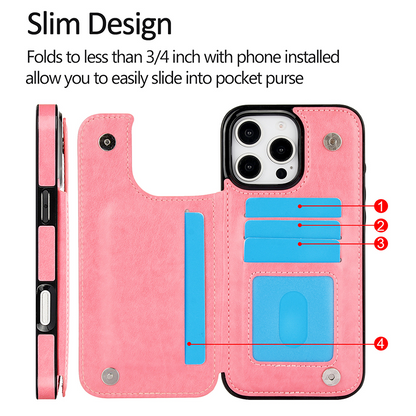 Embossed Butterfly Flower Wallet Case with Card Holder Stand for iPhone