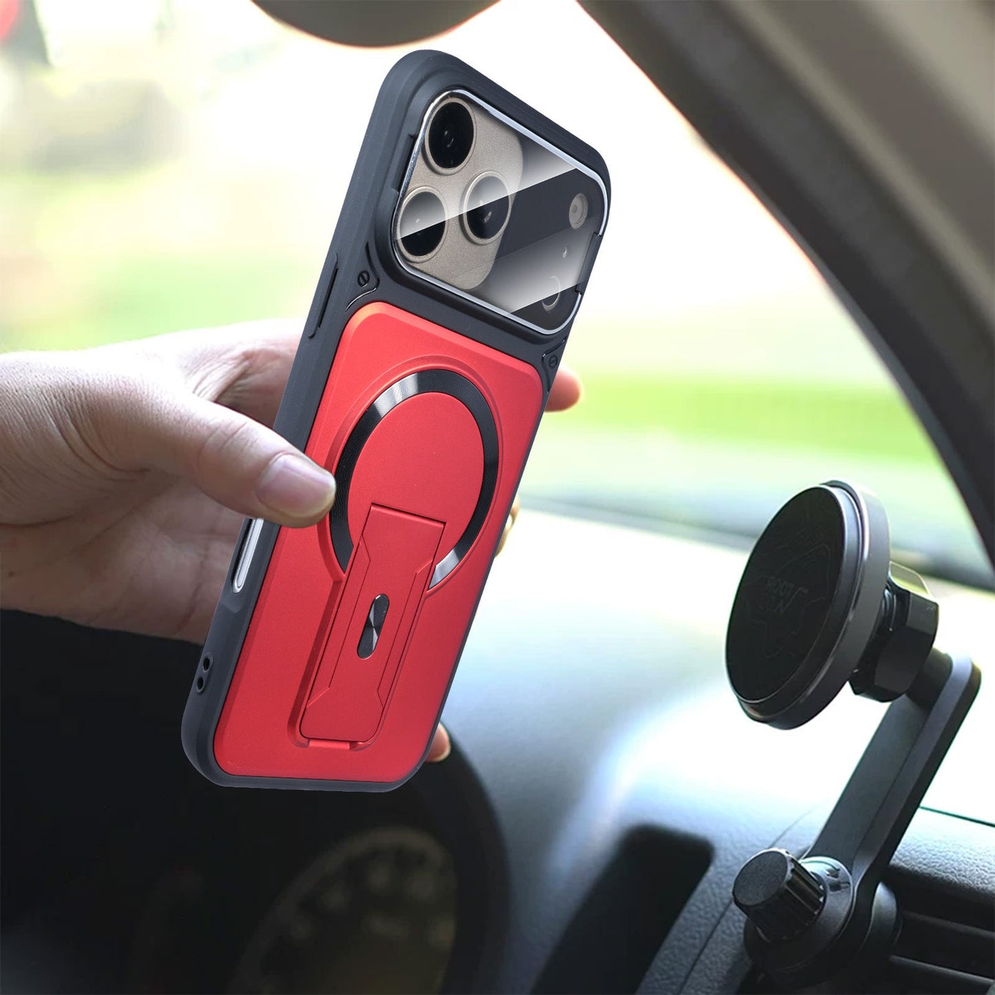 StealthGrip · Skin-Feeling Magnetic Case with Invisible Stand