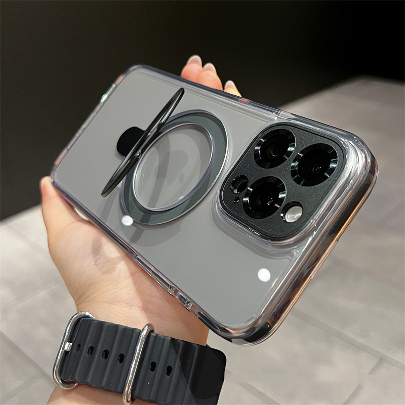 Magnetic Stand Clear Case: Includes lens protection film