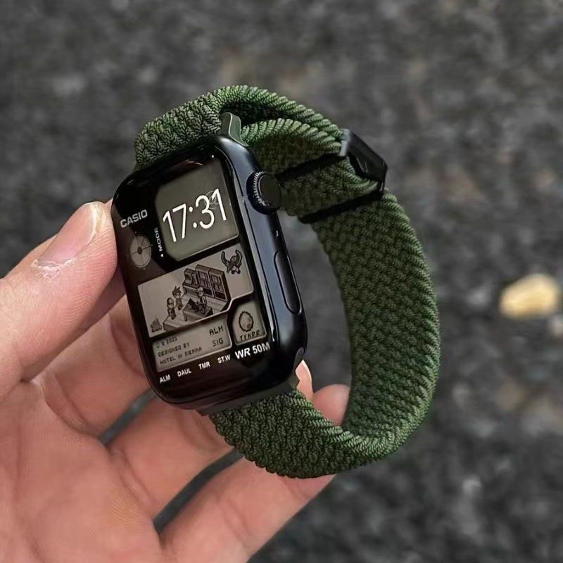 Elastic Nylon Braided Magnetic Watch Band for Apple Watch