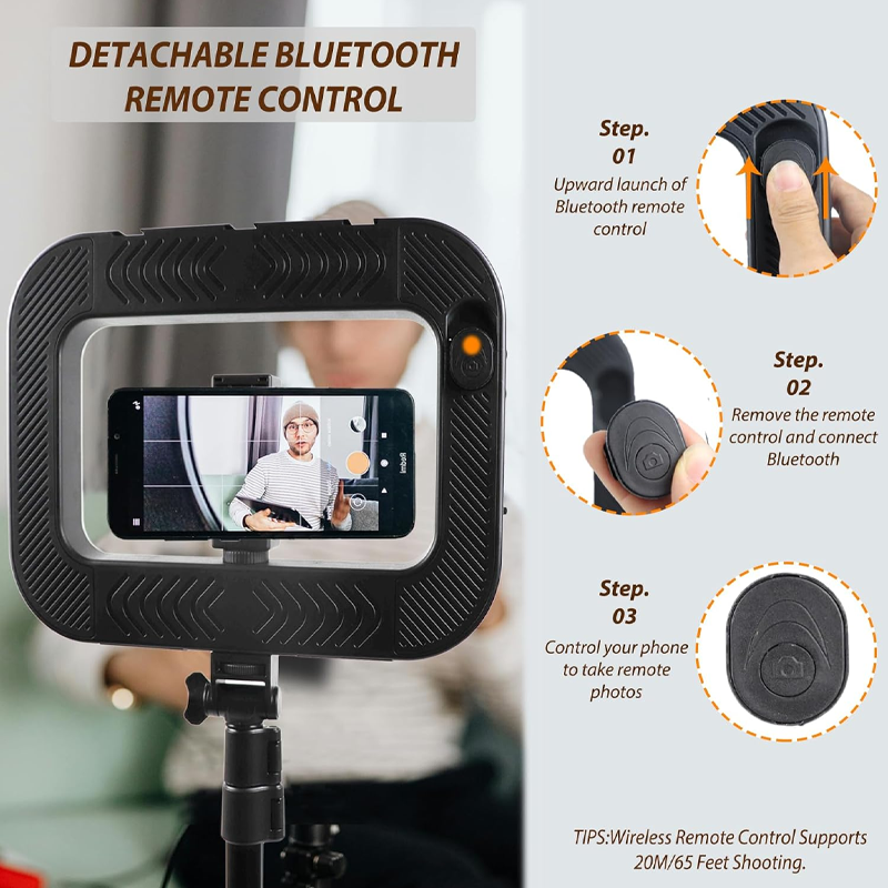 Smart LED Ring Light – Bluetooth Enabled, Tri-Color Lighting