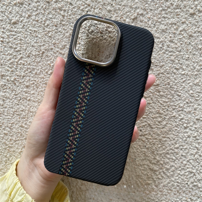 Carbon Fiber Texture Magnetic Phone Case