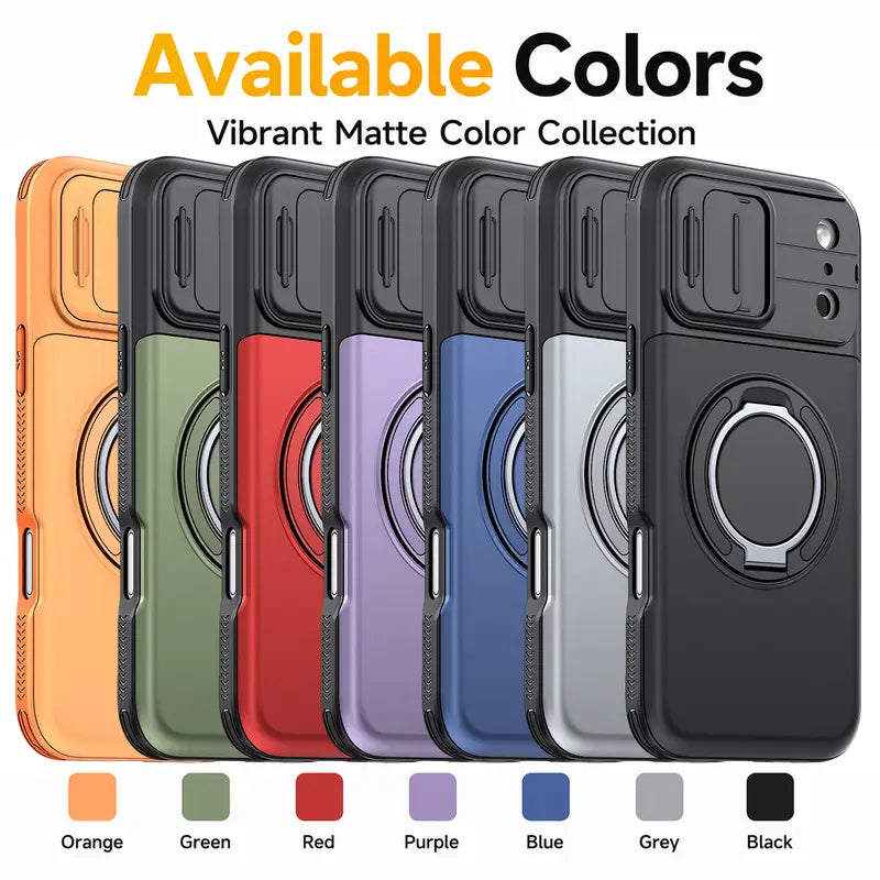 WalletShield Slide Card Holder Case with Magnetic Camera Lens Cover