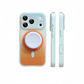 Fashion Gradient Colorblock Magnetic Case with Pop Grip Stand for iPhone