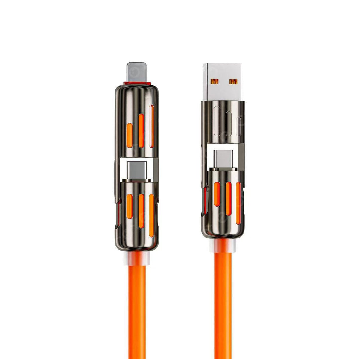 GlowCharge™ 240W Multi-Device Charging Cable – 4-in-1 Design with RGB Glow