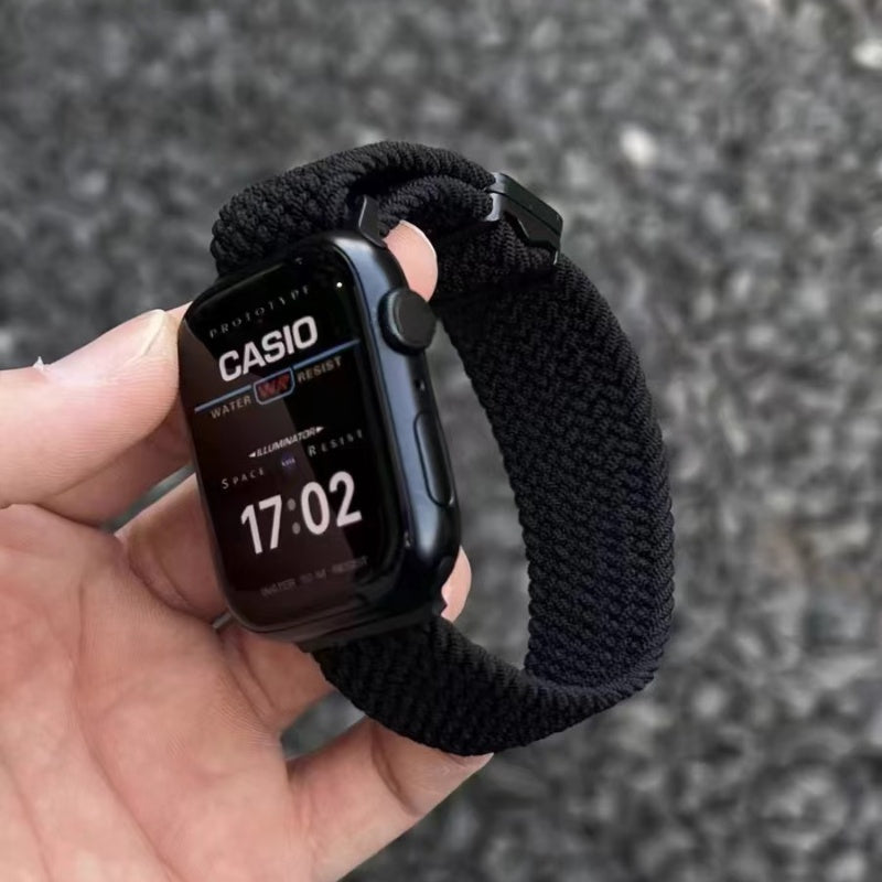 Elastic Nylon Braided Magnetic Watch Band for Apple Watch