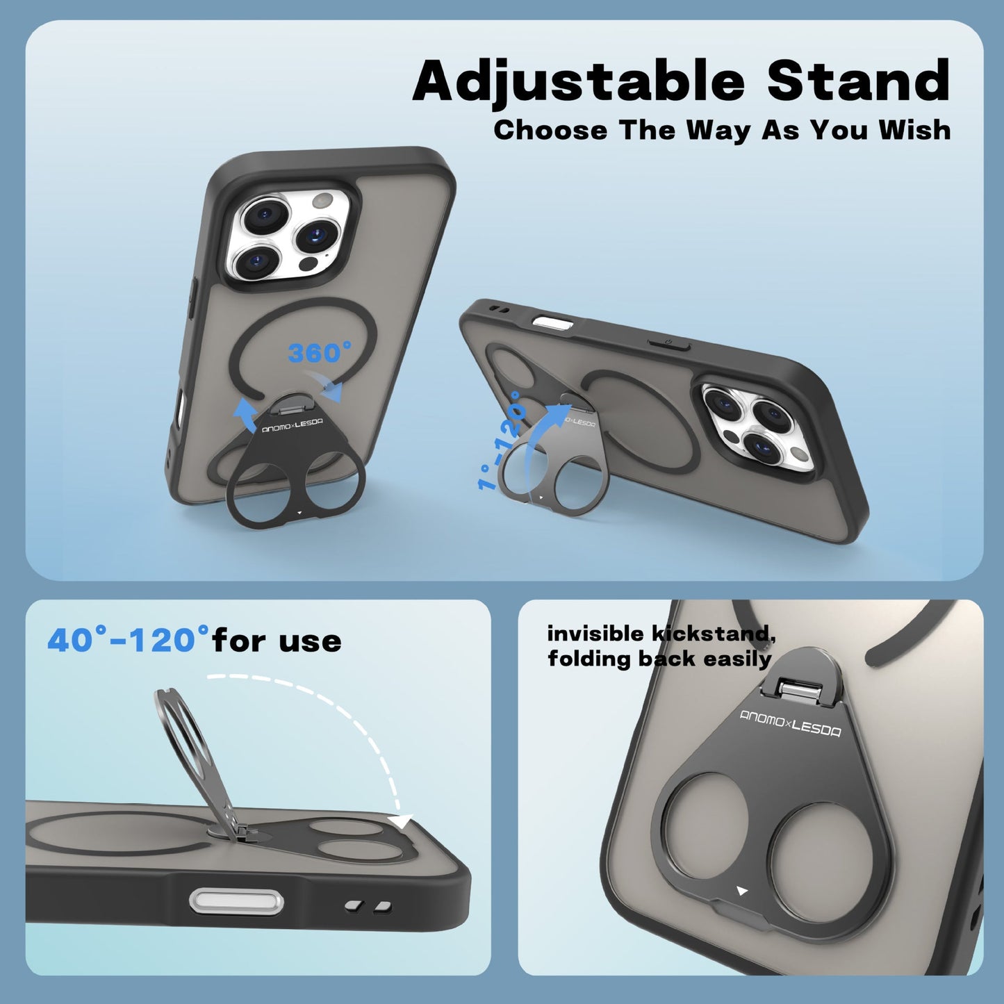 SilkTouch · 360° Rotating Magnetic Kickstand Case