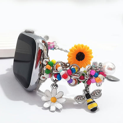 DopaCharm™ Beaded Charm Bracelet Band – Compatible with Apple Watch Series 1–11