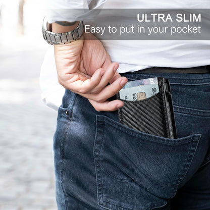 Vanguar Dual-Flip RFID Blocking Money Clip Wallet — Premium Leather Tactical Slim Bifold