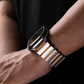 DuraLink™ DLC-Coated Hybrid Apple Watch Band – Metal & Silicone Magnetic Strap