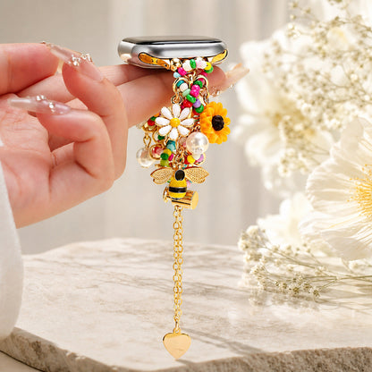 DopaCharm™ Beaded Charm Bracelet Band – Compatible with Apple Watch Series 1–11