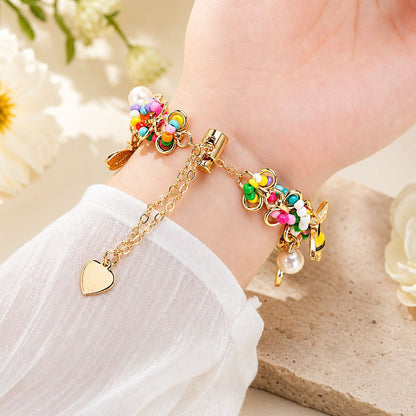 DopaCharm™ Beaded Charm Bracelet Band – Compatible with Apple Watch Series 1–11