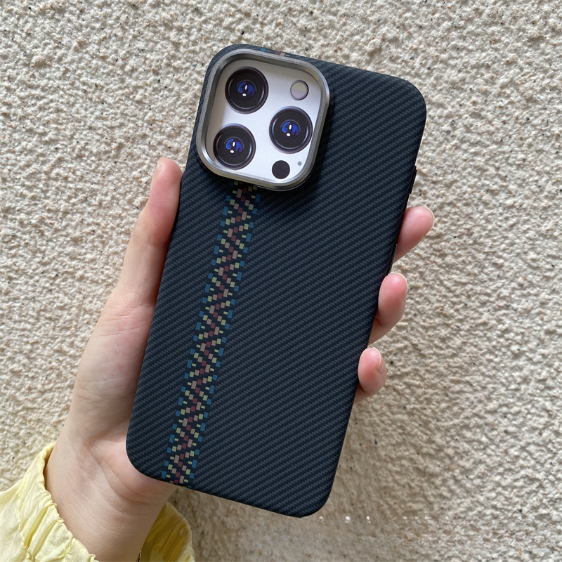 Carbon Fiber Texture Magnetic Phone Case