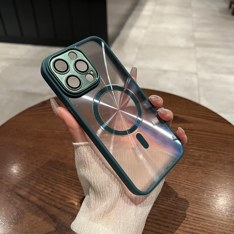 Transparent Laser Phone Case: Lens Protection & MagSafe Charging