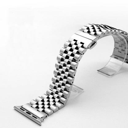 JubiSteel™ 9-Bead Stainless Steel Bracelet Band – Compatible with Apple Watch