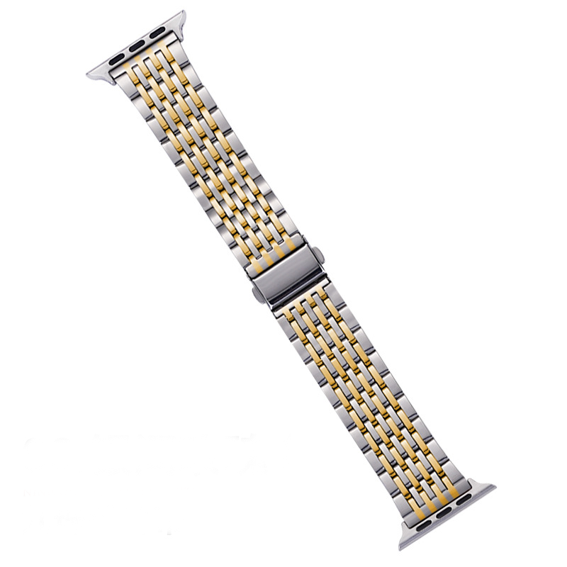 JubiSteel™ 9-Bead Stainless Steel Bracelet Band – Compatible with Apple Watch