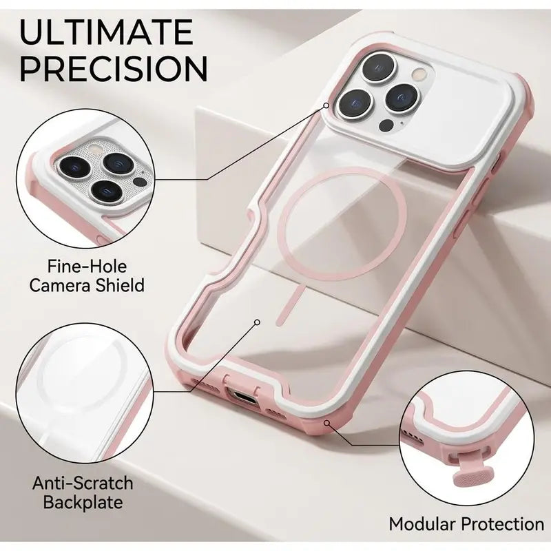 PrecisionArmor 2-in-1 Clear Case with Dust Plug for iPhone