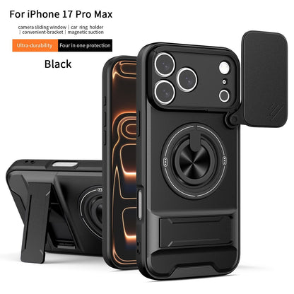 ArmorShield™ 4-in-1 Magnetic Case with Sliding Lens Cover for iPhone