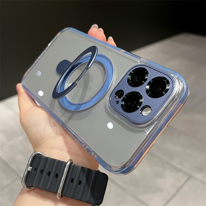 Magnetic Stand Clear Case: Includes lens protection film