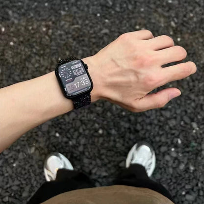Elastic Nylon Braided Magnetic Watch Band for Apple Watch