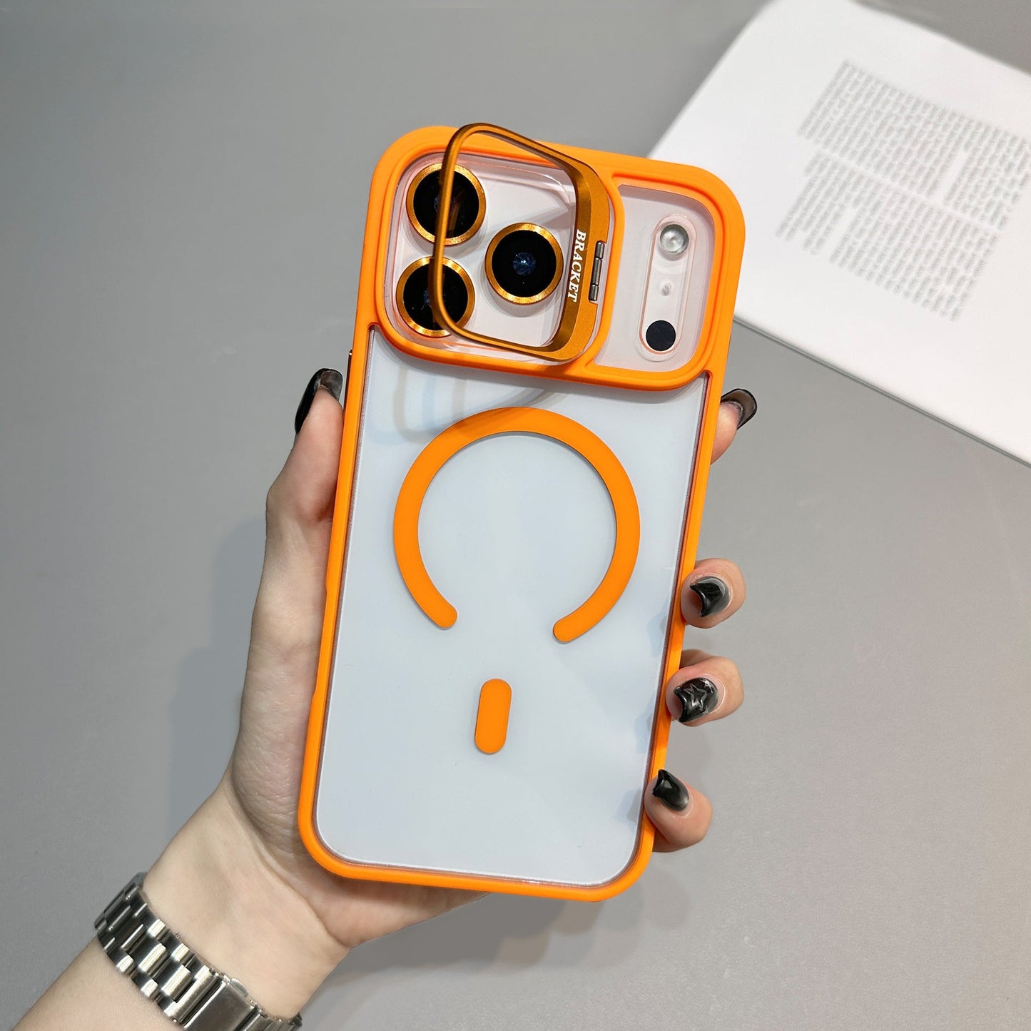 MagShiel Clear Case with Folding Lens Bracket for iPhone