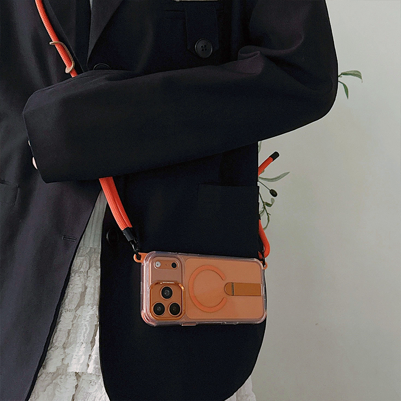 MagCarry™ Magnetic Stand iPhone Case – Crossbody Lanyard & Hands-Free Design
