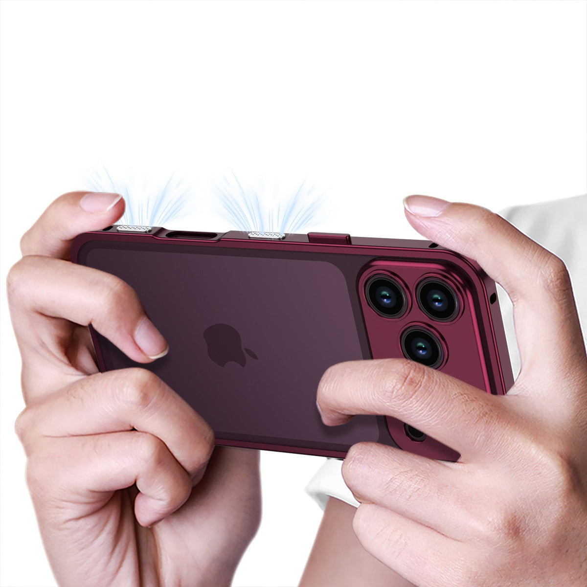 FidgetArmor™ Metal Bumper Case for iPhone – Built-In Fidget Strip