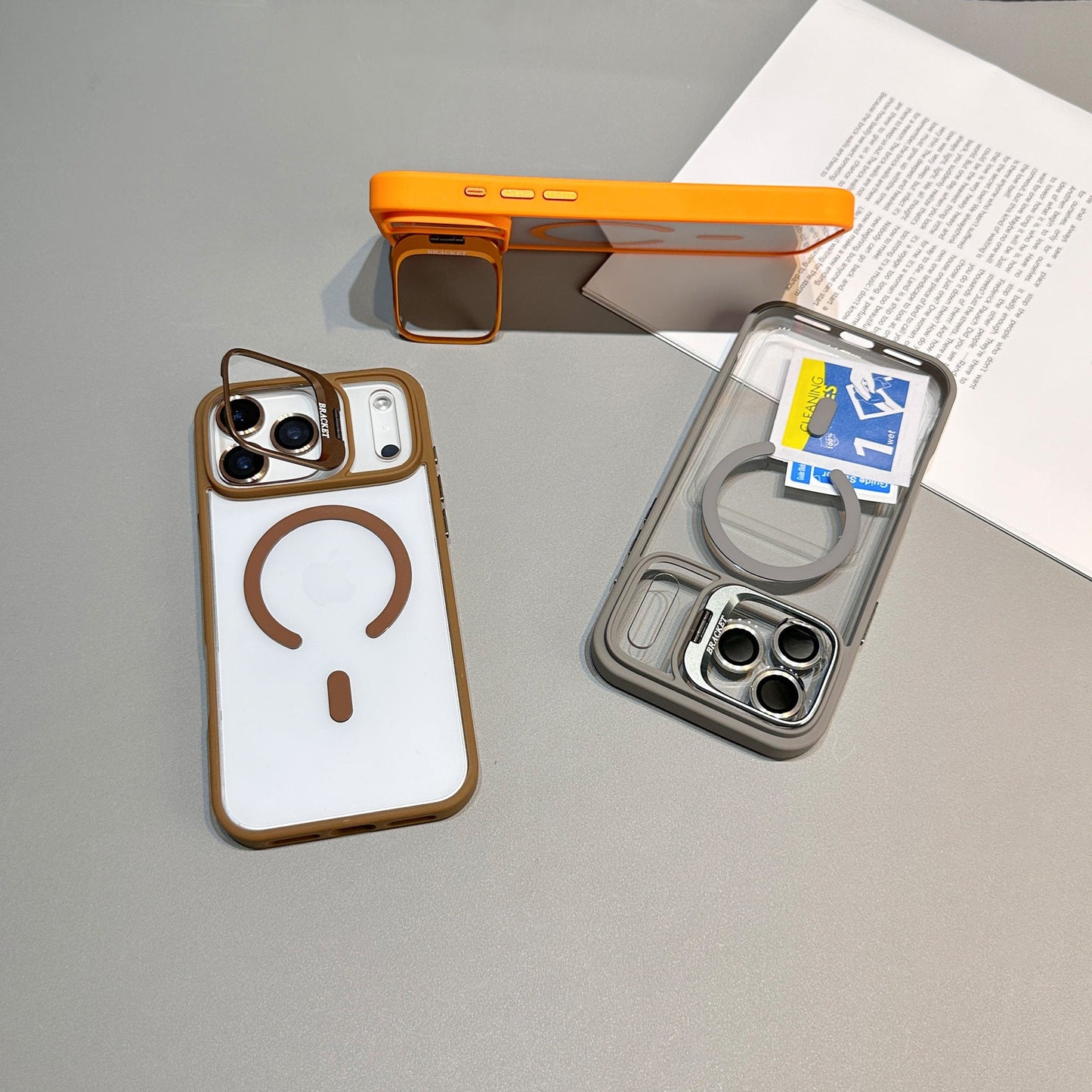 MagShiel Clear Case with Folding Lens Bracket for iPhone