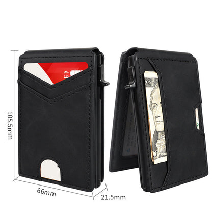 The Apex Mechanical Aluminum Pop-Up Wallet – Slim Carbon-Fiber Bifold Card Case (RFID Blocking)