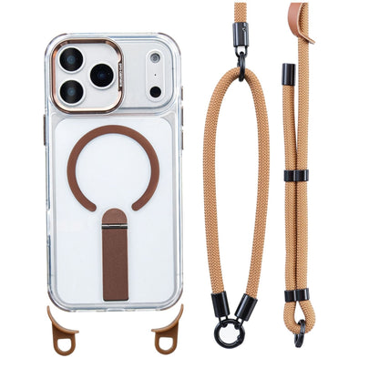 MagCarry™ Magnetic Stand iPhone Case – Crossbody Lanyard & Hands-Free Design