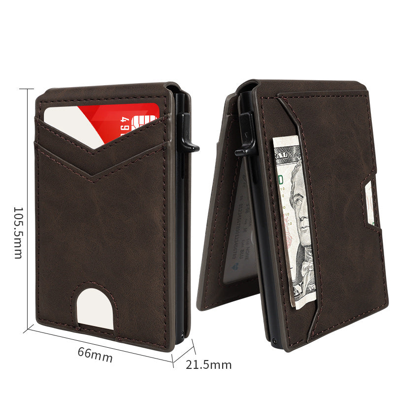 The Apex Mechanical Aluminum Pop-Up Wallet – Slim Carbon-Fiber Bifold Card Case (RFID Blocking)