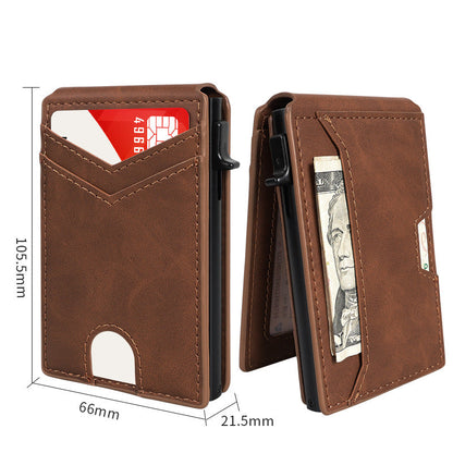 The Apex Mechanical Aluminum Pop-Up Wallet – Slim Carbon-Fiber Bifold Card Case (RFID Blocking)