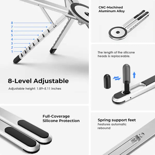 ApexFlex · 3-in-1 Magnetic Alloy Folding Tech Stand