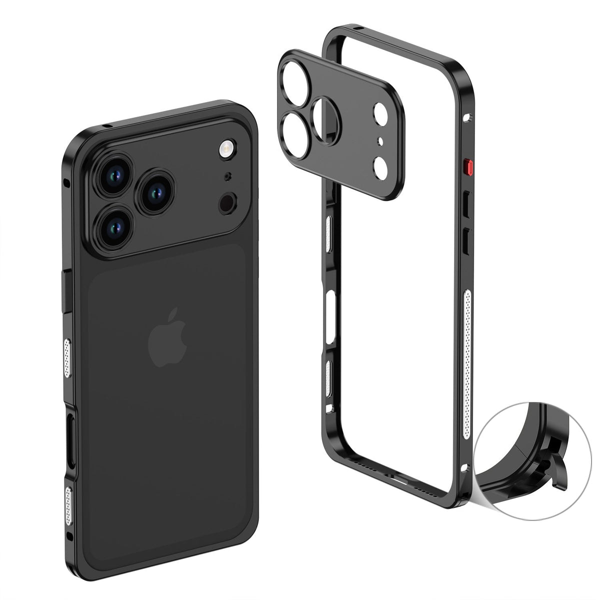 FidgetArmor™ Metal Bumper Case for iPhone – Built-In Fidget Strip