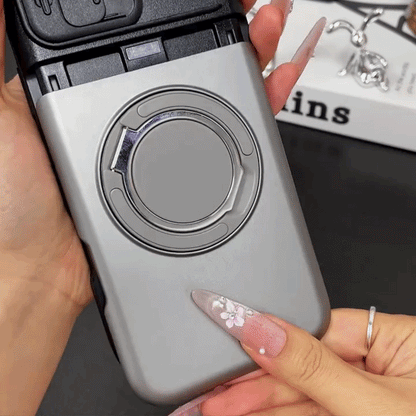 WalletShield Slide Card Holder Case with Magnetic Camera Lens Cover