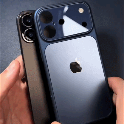 Frosted Shield Case with Large Window Camera Protector for iPhone