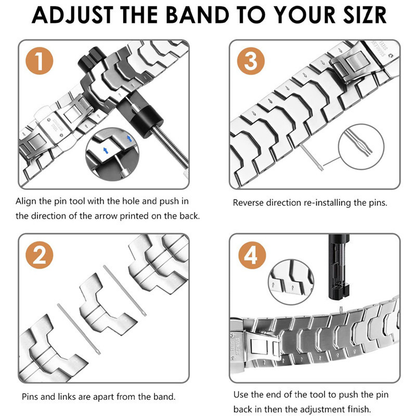 Iron Man Titanium Alloy Watch Band: Adjustable for All Wrist Sizes