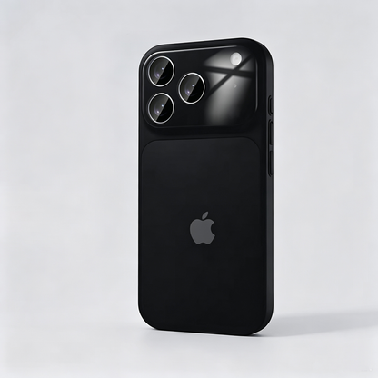 Frosted Shield Case with Large Window Camera Protector for iPhone