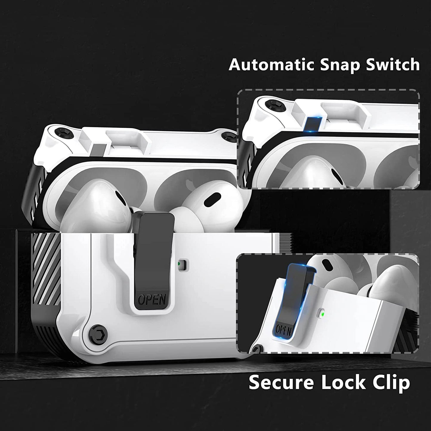 Locking AirPods Case: Prevent Loss with SecureSnap Technology