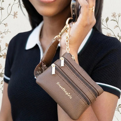ClipGo™ Adjustable Woven Phone Strap with Detachable Zippered Pouch