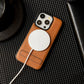 Luxury Leather iPhone Case with MagSafe Compatibility and Built-in Stand