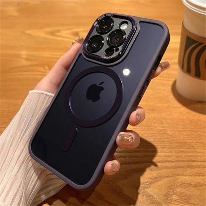 iPhone Silicone Magnetic Case: Rear Magnet, Shockproof & Durable