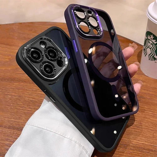 iPhone Silicone Magnetic Case: Rear Magnet, Shockproof & Durable